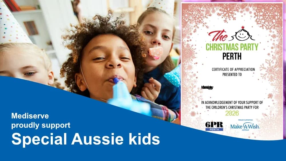 Certificate of Appreciation for Supporting the 2026 Children’s Christmas Party Perth | Mediserve